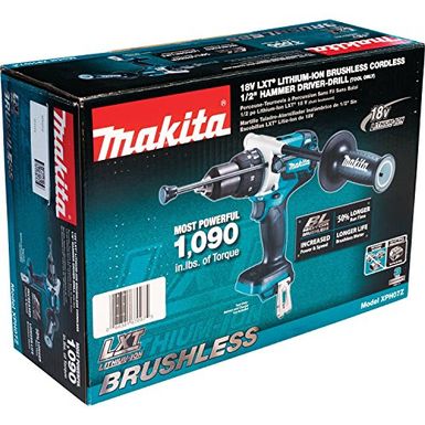 Makita XPH07Z 18V LXT Lithium-Ion Brushless Cordless 1/2" Hammer Driver-Drill, Tool Only