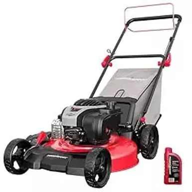 PowerSmart 21" 140cc Self Propelled Lawn Mower, 6-Position Adjustable Cutting Height, 3-in-1 with Mulching. Side Discharge. Rear Bagging, Easy Start