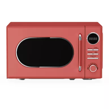 image of Magic Chef Retro 0.7 cu. ft. Red Countertop Microwave with sku:mc77cmr-magicchef