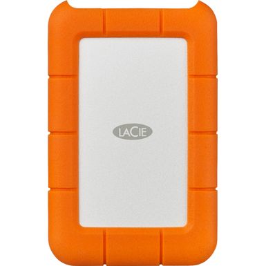 image of LaCie - Rugged 2TB External USB-C, USB 3.1 Gen 1 Portable Hard Drive - Orange/Silver with sku:bb20788078-6083500-bestbuy-seagate