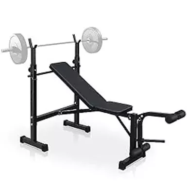 image of Olympic Weight Bench, Bench Press Set with Squat Rack and Bench for Home Gym Full-Body Workout with sku:b0ctmvpn87-amazon