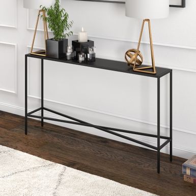 image of Henley Console Table - 55" Wide - Blackened Bronze - Metal with sku:pxiee41jrzfd3kpgaofjhwstd8mu7mbs-overstock
