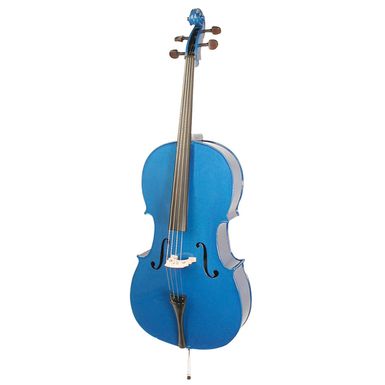 image of Stentor 1490EBU Harlequin Cello. 1/2 Blue with sku:stn-1490ebu-guitarfactory