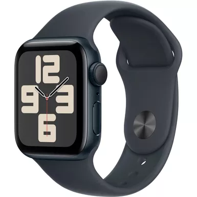 Apple Watch SE GPS 44mm Midnight Aluminum Case with Midnight Sport Band - S/M