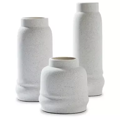 image of White Jayden Vase Set (3/CN) with sku:a2000428-ashley