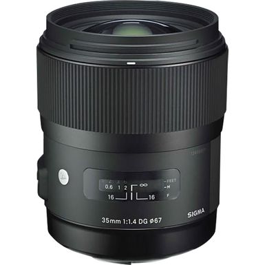 image of Sigma - 35mm f/1.4 DG HSM Art Standard Lens for Canon - Black with sku:bb19305203-1899151-bestbuy-sigmalens