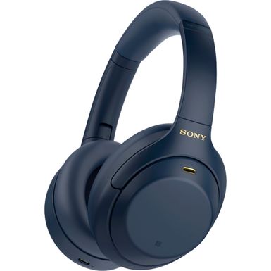 image of Sony - WH-1000XM4 Wireless Noise-Cancelling Over-the-Ear Headphones - Midnight Blue with sku:bb21632140-6428314-bestbuy-sony
