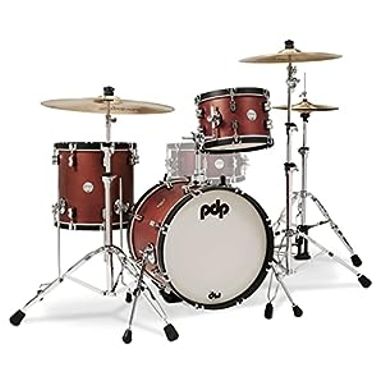 image of Pacific Drums & Percussion Drum Set Concept Classic 3-Piece Bop, Ox Blood with Ebony Hoops Shell Packs (PDCC1803OE) with sku:b086rf63c7-amazon