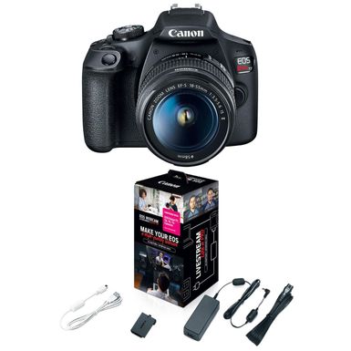 image of Canon EOS Rebel T7 24.1MP DSLR Camera with EF-S 18-55mm f/3.5-5.6 IS II Lens with Canon Webcam Accessories Starter Kit with sku:icat7kak-adorama