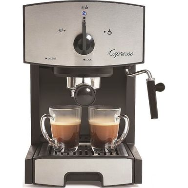 image of Capresso - EC50 Espresso Machine with 15 bars of pressure and Milk Frother - Stainless Steel with sku:bb21448619-2750349-bestbuy-capresso