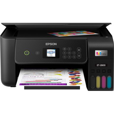 Alt View Zoom 1. Epson - EcoTank ET-2800 Wireless Color All-in-One Inkjet Cartridge-Free Supertank Printer - Black