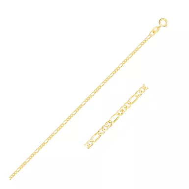 image of 14k Yellow Gold Figaro Bracelet 1.5mm (7 Inch) with sku:d177631-7-rcj