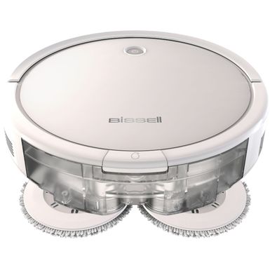 image of BISSELL SpinWave Wet and Dry Robotic Vacuum - Pearl White with sku:bb21717063-6453944-bestbuy-bissell