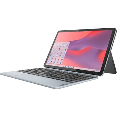 image of Lenovo - IdeaPad Duet 3 Chromebook - 11.0" (2000x1200) Touch 2-in-1 Tablet - Snapdragon 7cG2 - 4G RAM - 128G eMMC - with Keyboard - Misty Blue with sku:bb22052652-6508240-bestbuy-lenovo