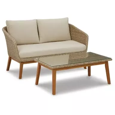 image of Crystal Cave Loveseat w/Table (2/CN) with sku:p350-035-ashley