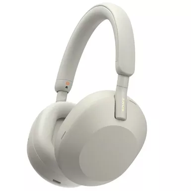 Sony - WH-1000XM5 Wireless Noise-Canceling Over-the-Ear Headphones - Silver