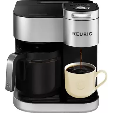 image of Keurig - K Duo Special Edition Single Serve K-Cup Pod Coffee Maker - Silver with sku:bb21787403-bestbuy