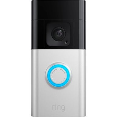 image of Ring - Battery Doorbell Plus Smart Wifi Video Doorbell – Battery Operated with Head-to-Toe View - Satin Nickel with sku:bb22089184-6531758-bestbuy-ring