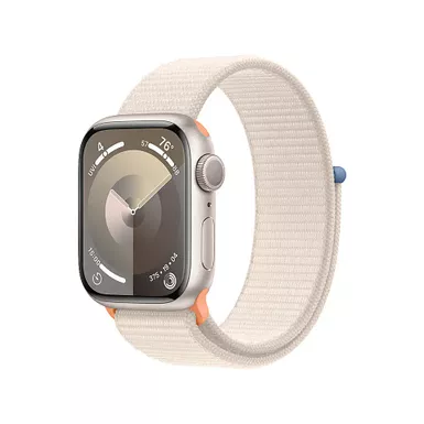 Apple Watch Series 9 GPS 45mm Starlight Aluminum Case with Starlight Sport Loop