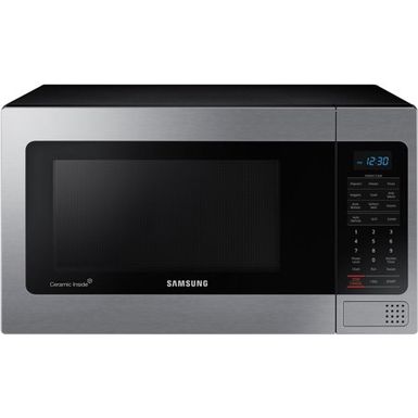 image of Samsung 1.1-Cu. Ft. Counter Top Microwave, Stainless Steel with sku:mg11h2020ct-electronicexpress
