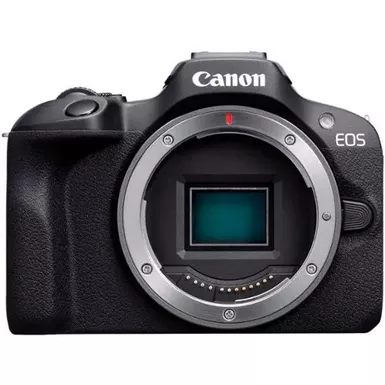 image of Canon - EOS R100 4K Video Mirrorless Camera (Body Only) - Black with sku:bb22143573-bestbuy