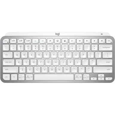 Logitech - MX Keys Mini TKL Wireless Bluetooth Scissor Keyboard with Backlit Keys - Pale Gray