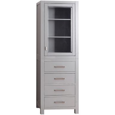 image of Avanity Modero 24-inches Chilled Grey Linen Tower - 24"W x 71"H - Chilled Gray - Painted - 24"W x 71"H with sku:m3k_f9lwwfskiqu9va02mwstd8mu7mbs-overstock