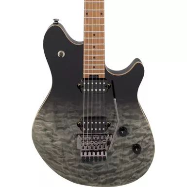 image of EVH Wolfgang WG Standard Electric Guitar. QM, Baked Maple FB, Black Fade with sku:evh-5107004524-guitarfactory