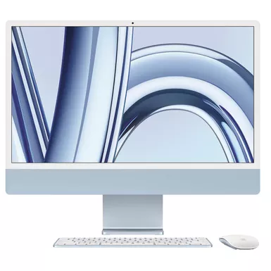 Apple - iMac 24" All-in-One - M3 chip - 8GB Memory - 256GB (Latest Model) - Blue