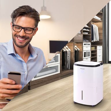 Alt View Zoom 12. Honeywell - Smart WiFi Energy Star Dehumidifier for Basements & Rooms Up to 4000 Sq.Ft. with Alexa Voice Control & Anti-Sp