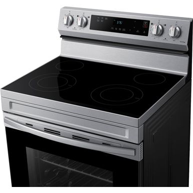 Alt View Zoom 15. Samsung - 6.3 cu. ft. Freestanding Electric Range with WiFi and Steam Clean - Stainless steel