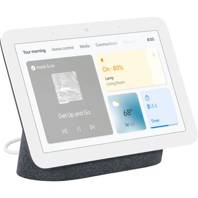 image of Nest Hub 7” Smart Display with Google Assistant (2nd Gen) - Charcoal with sku:bb21705002-6450818-bestbuy-google