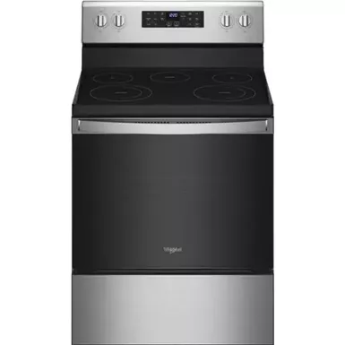 image of Whirlpool - 5.3 Cu. Ft. Freestanding Electric Convection Range with Air Fry - Stainless Steel with sku:bb21803674-bestbuy