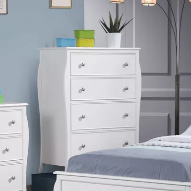 image of Dominique 4-drawer Chest White with sku:400565-coaster