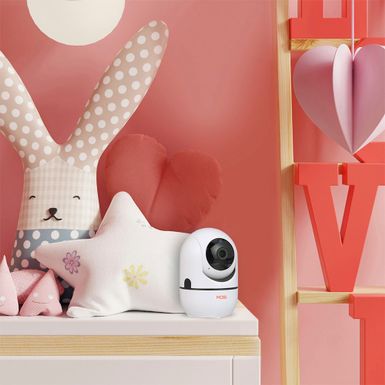 Alt View Zoom 16. MOBI - Cam HDX Smart HD Pan & Tilt Wi-Fi Baby Monitoring Camera with 2-way Audio and Powerful Night Vision - White