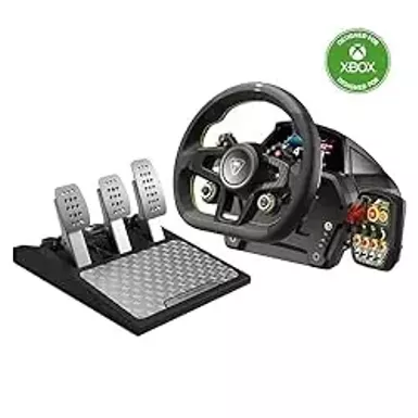 image of Turtle Beach VelocityOne Race Wheel & Pedal System Licensed for Xbox Series X, S, Xbox One, Windows PCs - 7.2Nm Direct Drive Force Feedback, 3 Pedals & Magnetic Paddle Shifters, Hall Effect Sensors with sku:b0crjx8t67-amazon