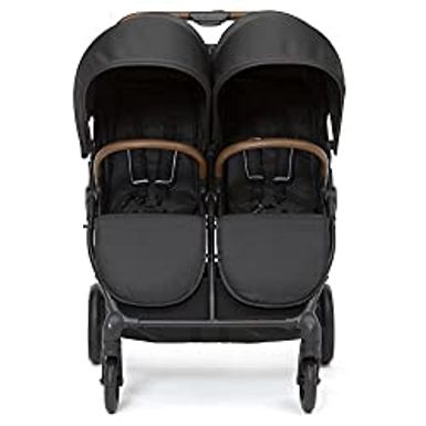 Delta Children Cruzer Double Stroller  Lightweight Side by Side Double Stroller with Reclining Seats, Extendable Canopies and Flat...