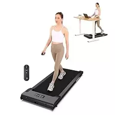 LICHICO Under Desk Treadmill, 2 in 1 Portable Folding Treadmill, 2.5-3.0HP Brushless Motorized Electric Walking Treadmill, Larger Running Area, Small Mini Walking Pad Running Machine for Home