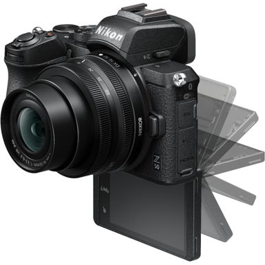 Alt View Zoom 13. Nikon - Z50 Mirrorless 4K Video Camera with NIKKOR Z DX 16-50mm f/3.5-6.3 VR Lens - Black