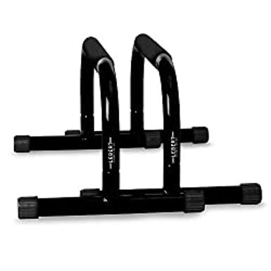 Lebert Fitness Parallette Push Up Bars Dip Station Stand - Perfect for Home and Garage Gym Exercise Equipment - Gymnastics, Calisthenics, Strength Training Parallel Bars for Men and Women Yellow