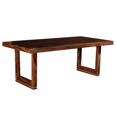 image of Harrington 80 in. Brown Acacia Solid Wood Rectangle Dining Table Seats 6-8 with sku:53263-primo