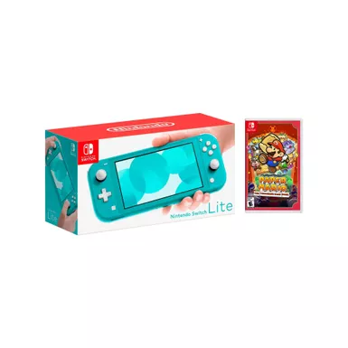 Nintendo Switch Lite Turquoise + Paper Mario: The Thousand-Year Door Bundle