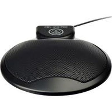 image of AKG 410 PCC Conference and VOIP Microphone, Omnidirectional Polar Pattern, Black with sku:agcbl410pccb-adorama