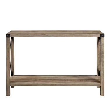 Walker Edison - 46" Rustic Farmhouse Entryway Table - Grey Wash