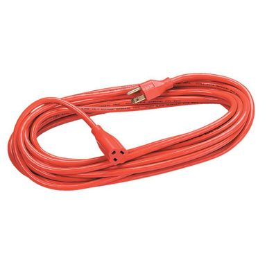 Fellowes 25 Feet Indoor/Out Heavy Duty Extension Cord, 3 Prong, Orange