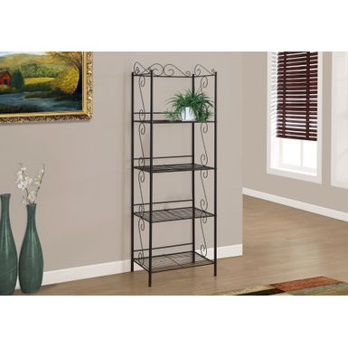 image of Bookshelf/ Bookcase/ Etagere/ 4 Tier/ 70"H/ Office/ Bedroom/ Metal/ Brown/ Traditional with sku:i2103-monarch