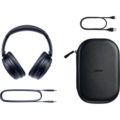 Alt View Zoom 18. Bose - QuietComfort 45 Wireless Noise Cancelling Over-the-Ear Headphones - Midnight Blue