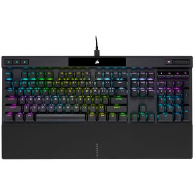 image of CORSAIR - K70 RGB PRO Full-size Wired Mechanical Cherry MX Speed Linear Switch Gaming Keyboard with PBT Double-Shot Keycaps - Black with sku:bb21939045-bestbuy