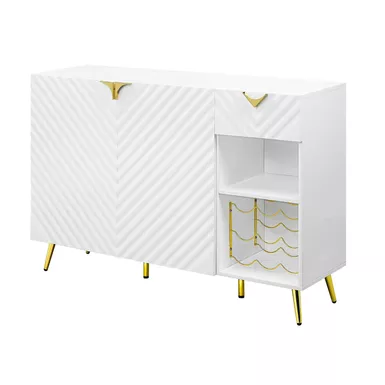 image of ACME Gaines Server, White High Gloss Finish with sku:dn01260-acmefurniture