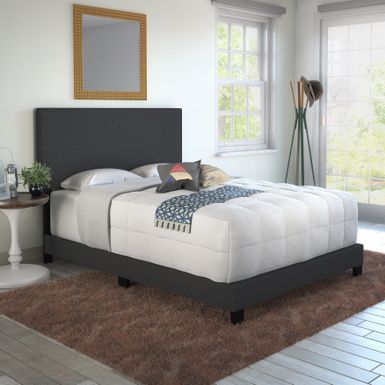 image of Sleep Sync Tivoli Charcoal Linen Upholstered Platform Bed Frame in four sizes - Full with sku:i8loufjjbhjbuadfggwlgwstd8mu7mbs-boy-ovr